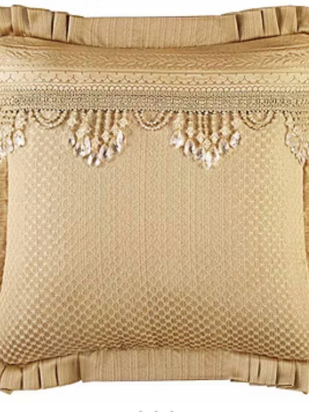 J. Queen New York Napoleon 20" Square Decorative  Pillow Color gold